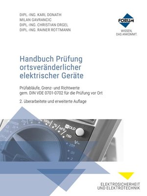 cover image of Handbuch Prüfung ortsveränderlicher elektrischer Geräte